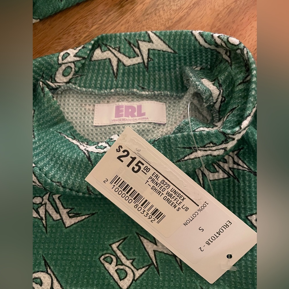 ERL waffle thermal lounge set - green, unisex, NWT